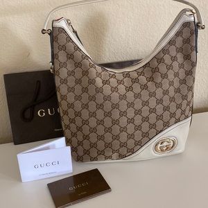 Gucci Britt Brown Leather Shoulder Bag